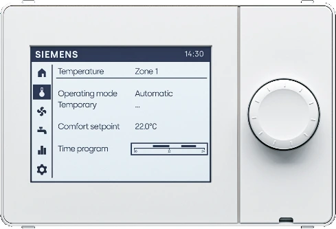 Régulation Siemens AVS75 sur écran tactile AIC