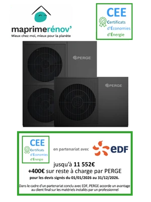 Pompe à chaleur air/eau haute température PERGE OptiPac MR290