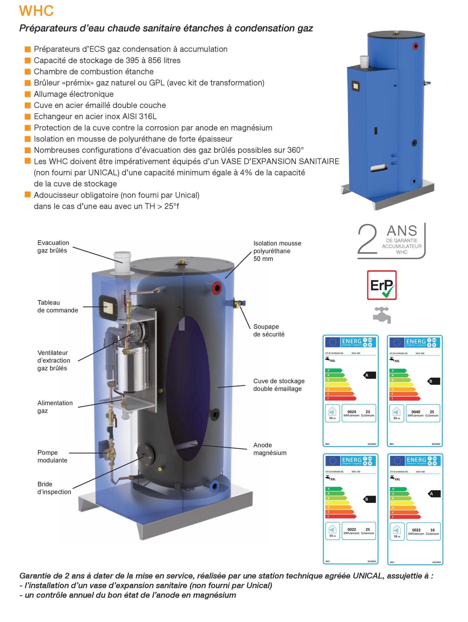 Générateur Ecs Gaz à Accumulation à Condensation Whc Grc Solutions